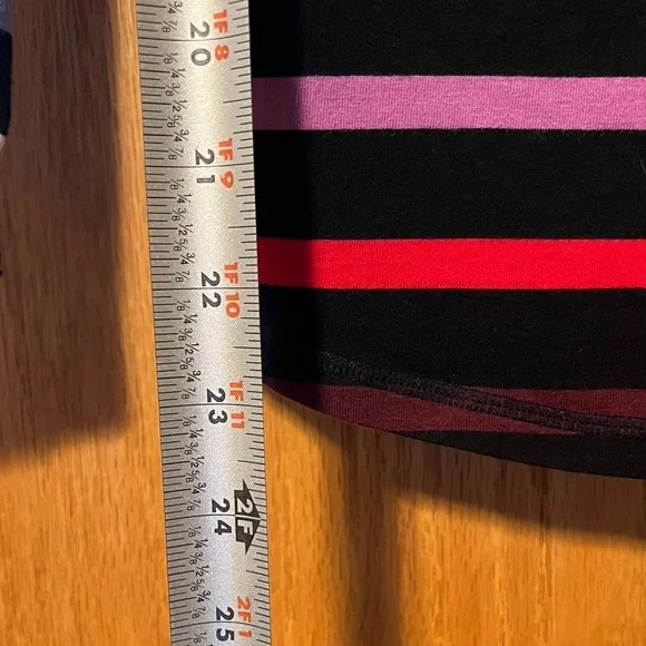 Talbots Black Multicolor Striped Long Sleeve Top - Picture 14 of 14